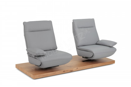 KOINOR Evino - Ledersofa silver