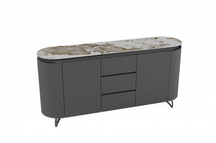 Columbus von Akante - Sideboard mit Stahlfüßen in Mattschwarz