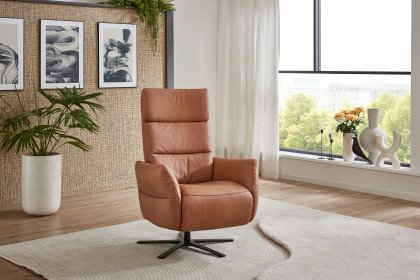 Manu-Lazyline von Polsteria - Relaxsessel cognac