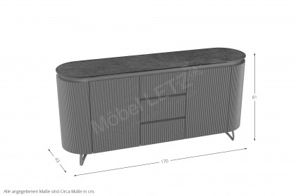 Columbus von Akante - Sideboard Keramik silver