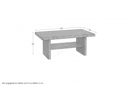 Tessaro-living von Schösswender - Couchtisch TE 27 Wildeiche/ Samtlack
