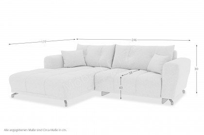 PG-LE-03 von BASTI dein Sofa - Eckcouch links grün