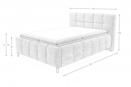 Lucy-Dream von Jockenhöfer - Polsterbett 140 grau