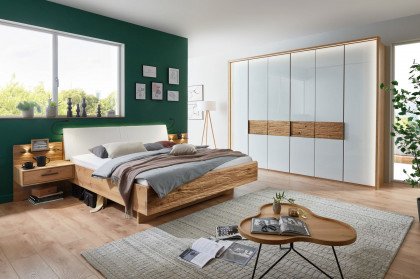 Toben von Wiemann - Schlafzimmer Bianco-Eiche teilmassiv - weiß