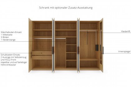 Toben von Wiemann - Schlafzimmer Bianco-Eiche teilmassiv - weiß