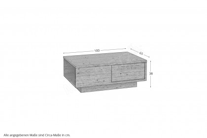 Tessaro-living von Schösswender - Couchtisch TE 28 Wildeiche/ Samtlack