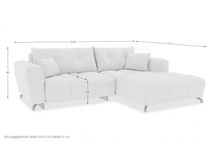 PG-LE-03 von BASTI dein Sofa - Sofa Variante rechts grau