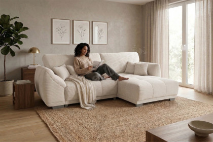 Modell 248 II von Sofa-Team - Ecksofa Ausführung rechts weiß