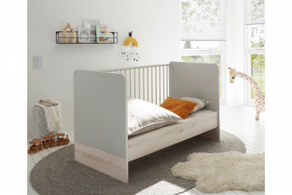 Fien von POL Power - 70x140 cm Kinderbett hellgrau mit Lattenrahmen