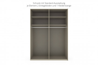 Scale-Slide-Line von Rauch Black - Schwebetürenschrank Glas champagner