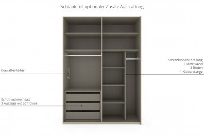Scale-Slide-Line von Rauch Black - Schwebetürenschrank Glas champagner
