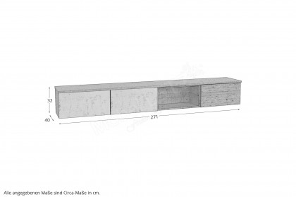 Tessaro-living von Schösswender - Hängelowboard TE 17UL Wildeiche/ Samtlack