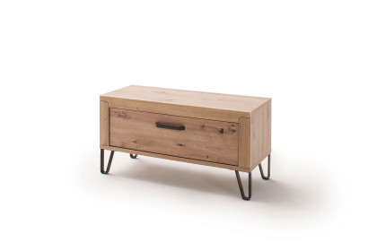 Incata von MCA - Garderobenbank in Balkeneiche & Oxid