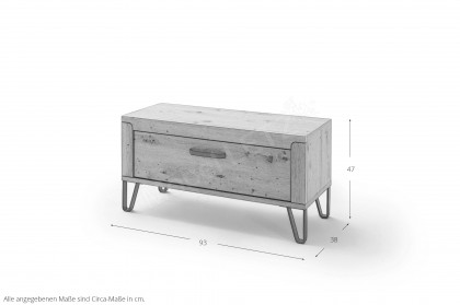 Incata von MCA - Garderobenbank in Balkeneiche & Oxid