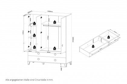 Fien von POL Power - Einrichtung für Babyzimmer ash grey - Absetzung Aurum