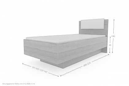 Achat Komfort von Priess - Komfortbett Sonoma Eiche mit Polster