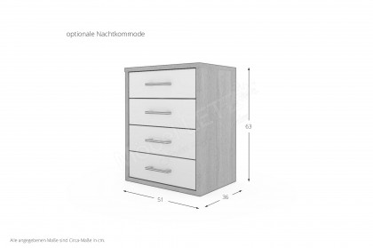 Achat Komfort von Priess - Komfortbett Sonoma Eiche mit Polster