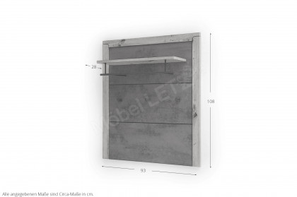 Incata von MCA - Garderobenpaneel in Balkeneiche