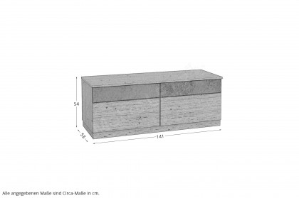 Tessaro-living von Schösswender - Lowboard TE 03 Wildeiche/ Samtlack