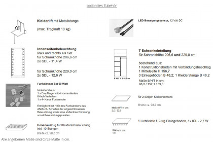 Incasa Onema von Decker - Schrank Glas anthrazit - Wildeiche mit Griffausfräsungen