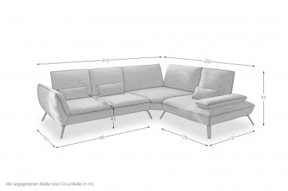 Apex Plus von Poco - Polsterecke rechts khaki