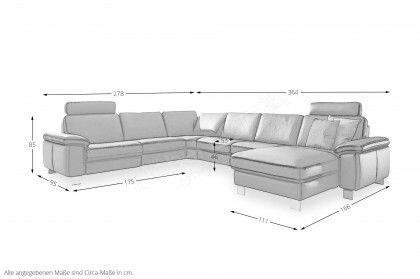 HU-SC17009 von Hukla - Sofalandschaft links anthrazit