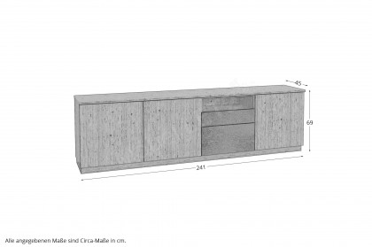 Tessaro-living von Schösswender - Lowboard TE 15UL Wildeiche/ Samtlack