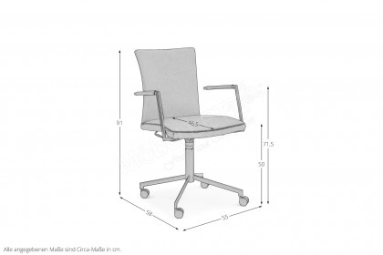 Helmond von Musterring - Bürostuhl mit Neige- und Schwenkfunktion
