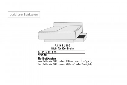 Achat Komfort von Priess - Doppelbett Artisan Eiche mit Kopfteilpolster