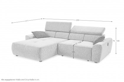 Unos von Job - Ecksofa Ausführung links beige