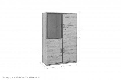 Olsberg von IDEAL Möbel - Highboard in Eiche Gustavson