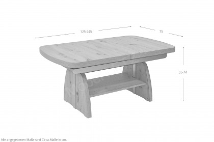 5277 von Vierhaus - Couchtisch in Wildeiche mit Auszug