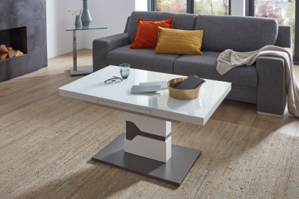 1716 von Vierhaus - Couchtisch in Weiß/ Lavagrau