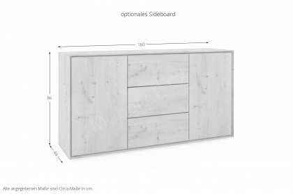 Vala von Hartmann - Esstisch mit massiver Kerneiche Tischplatte