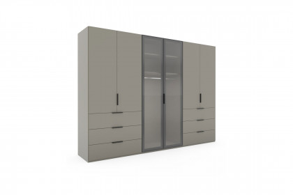 Scale-Spin von Rauch Black - Kombi-Schrank fango mit Glasrahmentüren