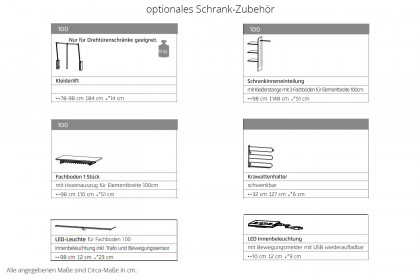 Scale-Spin von Rauch Black - Kombi-Schrank fango mit Glasrahmentüren