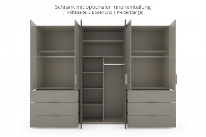 Scale-Spin von Rauch Black - Kombi-Schrank fango mit Glasrahmentüren