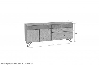 Tessaro-living von Schösswender - Lowboard TE 30R Wildeiche/ Samtlack