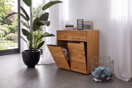 InCasa Onema von Decker - Wäschekommode Wildeiche mit zwei Klappfächern