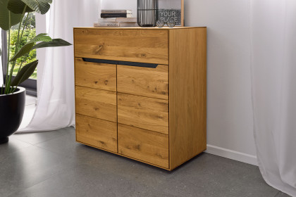 InCasa Onema von Decker - Wäschekommode Wildeiche mit zwei Klappfächern