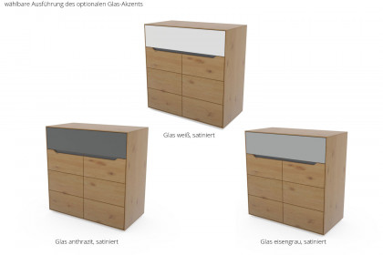 InCasa Onema von Decker - Wäschekommode Wildeiche mit zwei Klappfächern