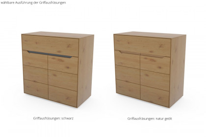 InCasa Onema von Decker - Wäschekommode Wildeiche mit zwei Klappfächern