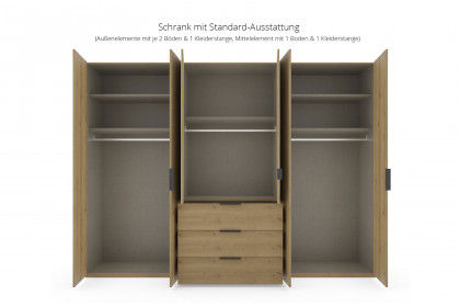 Scale-Spin von Rauch Black - Schrank Asteiche teilmassiv - Spiegel