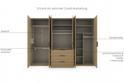 Scale-Spin von Rauch Black - Schrank Asteiche teilmassiv - Spiegel