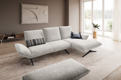 KOINOR Buddy - Ecksofa rechts hellgrau