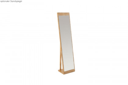 Incasa Onema von Decker - Schlafzimmer Kernbuche - Glas grau mit schwarzen Zierfräsungen