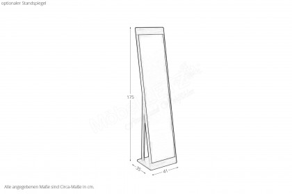 Incasa Onema von Decker - Schlafzimmer Kernbuche - Glas grau mit schwarzen Zierfräsungen