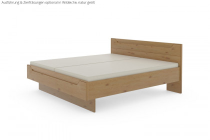 Incasa Onema von Decker - Schlafzimmer Kernbuche - Glas grau mit schwarzen Zierfräsungen