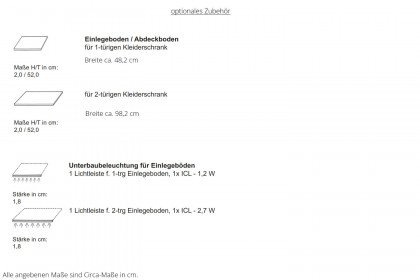 Incasa Onema von Decker - Schlafzimmer Kernbuche - Glas grau mit schwarzen Zierfräsungen