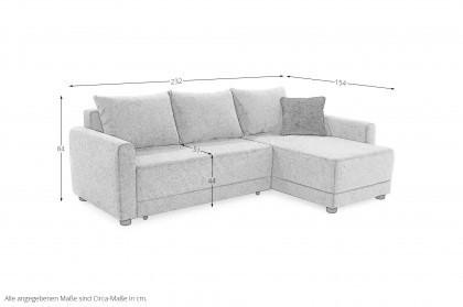 Venezia von Job - Ecksofa Ausführung rechts beige